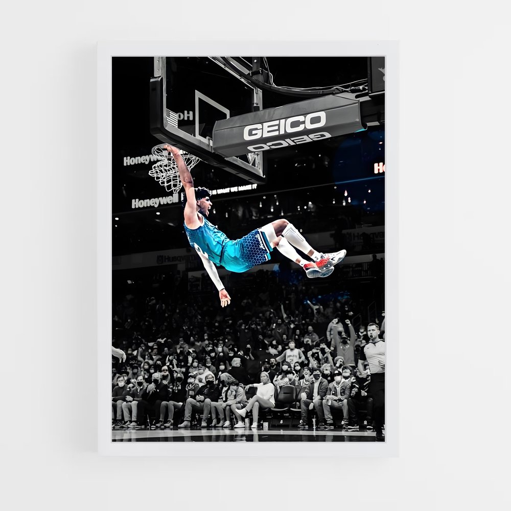 Poster Saut Spectaculaire – affiche Basketball (vue 3)